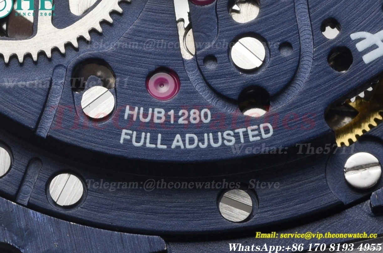 Cer HUB1280A Dial RU Square Skeleton 42mm SS Bang Blue BBF Unico 1230